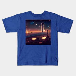 Interplanetary Spaceport Kids T-Shirt